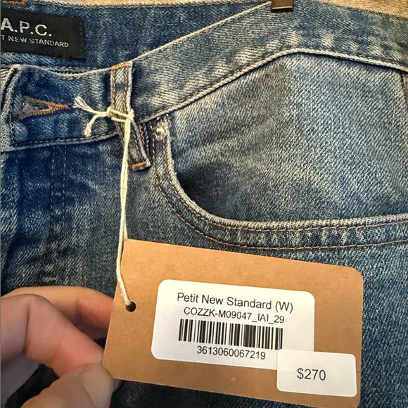 A.P.C. New Standard Slim Leg Jeans 29 NWT - Picture 4 of 7